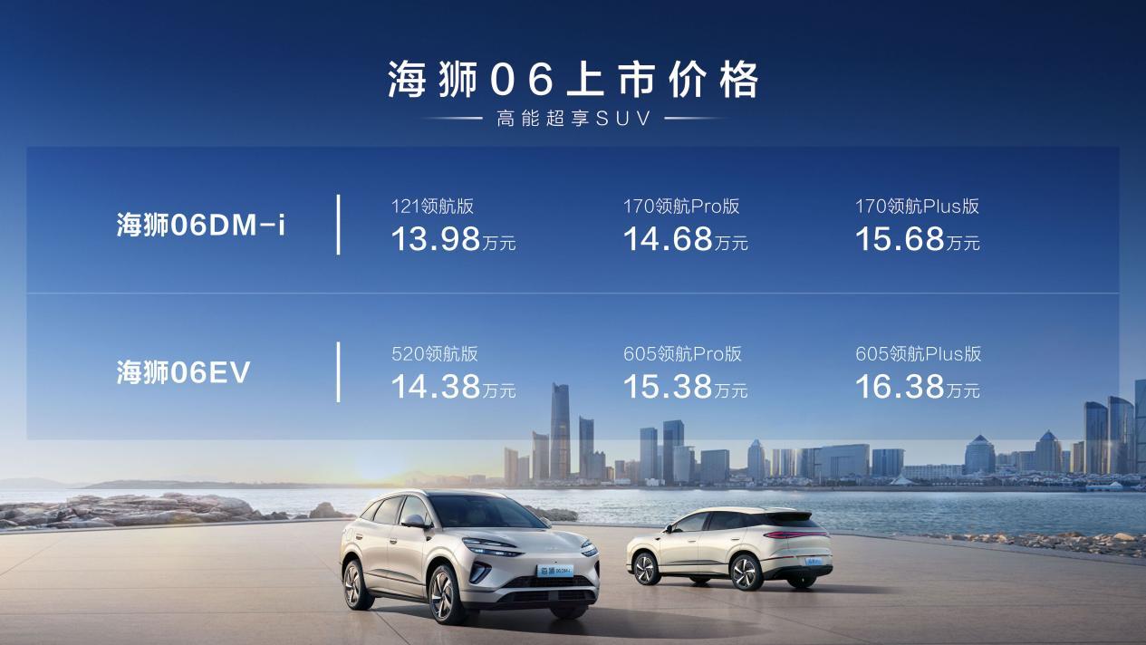 中型SUV 比亚迪海狮06广州上市 售价13.98万起